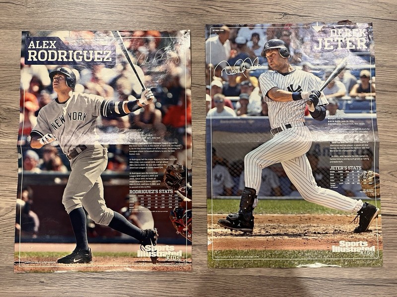 Derek Jeter & Alex Rodriguez Posters 2006 Sports Illustrated Kids (Yankees)