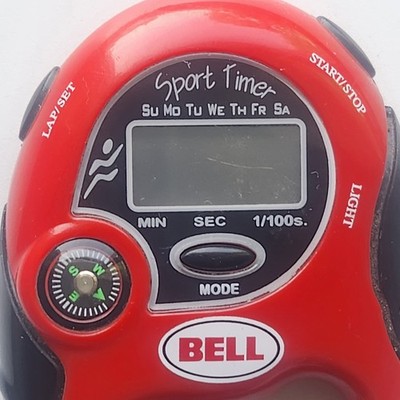 Bell Sport Timer Stopwatch Clock Compass Digital Handheld Running Tested Works