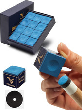 Pro Billiard Pool Cue Chalk 12 Cubes Low Dust for Snooker 8-Ball Tournament