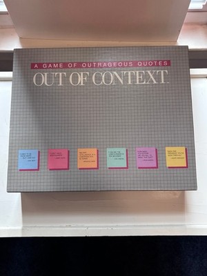 RARE/VINTAGE - Out of Context: A Game of Outrageous Quotes, 1985