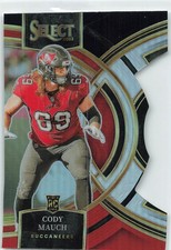 2023 Panini Select - Premier Level Cody Mauch #133 Black & Red Prizm Die-Cut...