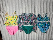 Art Class and Cat  Jack 2pc Swimsuits Girls Size M 8 . Set Of 3. New