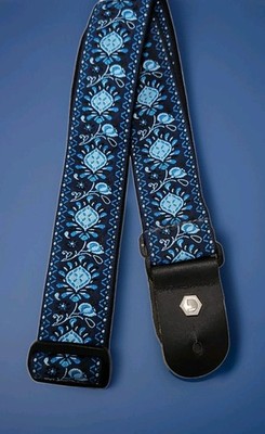 D'Addario Planet Waves 2'' Woven Guitar Strap, Monterey 2 Blue LN EXC. CONDITION 