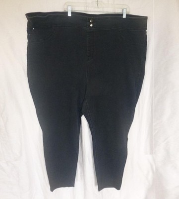 Terra Sky Denim Pants Black Jeans Pull-on Elastic Waist Plus Size 32 34 W 5X