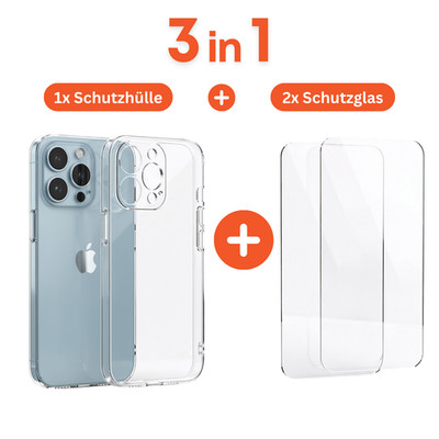 Handyhülle Panzerfolie für iPhone 17 16 15 14 13 12 11 Pro Max Mini Schutzglas