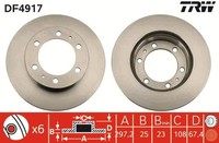 2X TRW Bremsscheibe DF4917 FüR Hilux Toyota 7 Pick Up 4WD KUN25 KUN15 KUN35