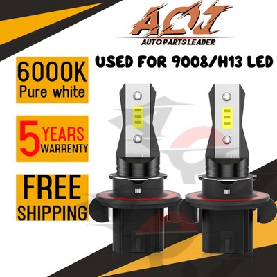 For Ford Expedition 2007-2014 9008 6000K Halogen Headlight Hi&Lo Beam Bulbs