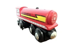 Wood Train Magnetic Toy Train Maxim Enterprises Red Black and Yellow READ