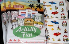 IN-N-OUT BURGER 3 ACTIVITY FUN BOOKS 2 SHEETS STICKERS 7 X 5 4