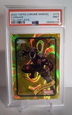 2025 Topps Chrome Marvel Carnage Yellow Lava Refractor PSA 9 #173