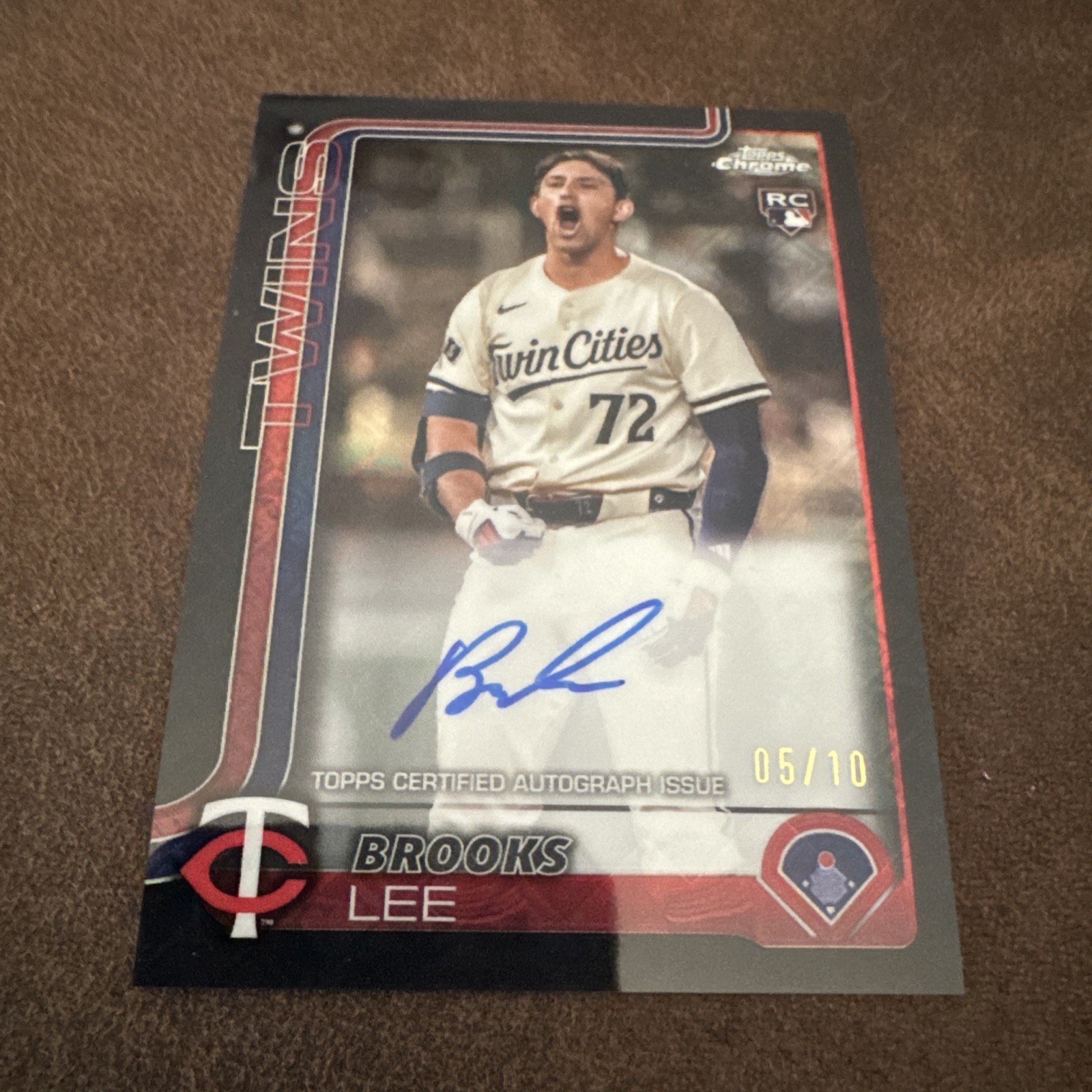 2025 Topps Chrome Logofractor Brooks Lee Rc On Card Auto /10 RA-BL