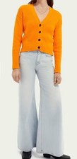 NWT Scotch  Soda V-Neck Ribbed Organic Cotton-Blend Cardigan Tennis Prep Small