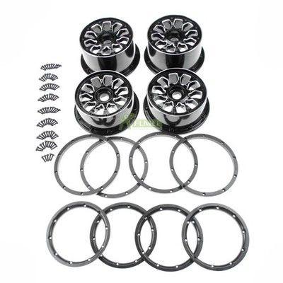 FLMLF Aluminum Alloy Wheel Rims Set Fits 1/5 RC SS Buggy HPI Rovan KM Baja 5B 