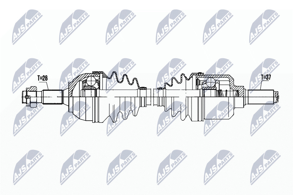 Front Left NTY NPW-PE-093 Drive Shaft for PEUGEOT - Image 5