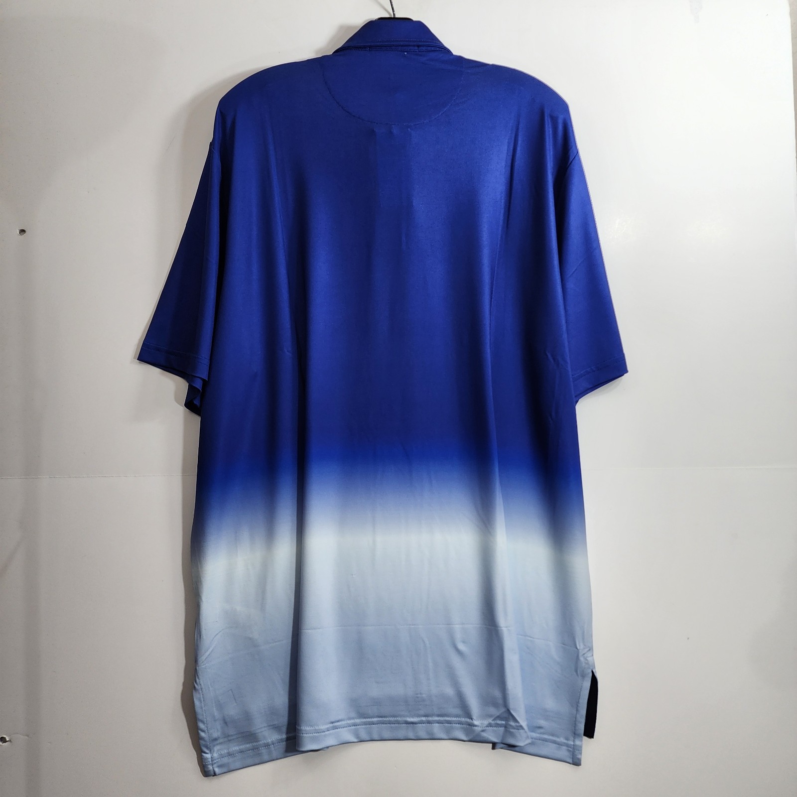 RLX RALPH LAUREN Polo Shirt Mens XL Blue White Ombre WICKING Golf Athleisure thumbnail 7