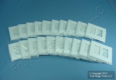 Leviton SJ262-SW White 2-Gang Midway Decora Screwless Wallplate Cover Gfci 20pcs
