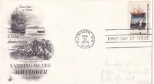 STAMP US SCOTT 1420 "Mayflower & Pilgrims" 6 CENT 1970 FDC - E