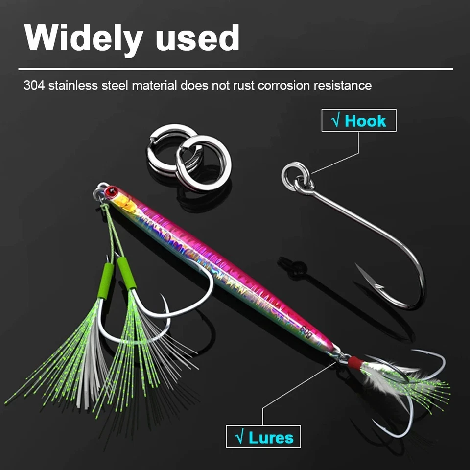 Split Rings Fishing Lure Rings Terminal Tackles Fishing Connectors Snap Rings - Image 4 of 4