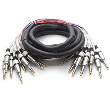8 Channel 1/4" TRS Snake Cable - 15 Feet Long - Serviceable Ends - Audio Effe...