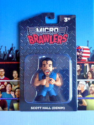  Micro Brawlers Limited Edition Scott Hall (Denim) Figur WCW Pro Crate Neu