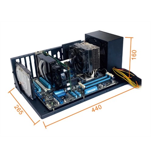 Châssis D'Ordinateur Ouvert Serveur Bidirectionnel Support de Carte MèRe E-8122 - Afbeelding 4 van 6