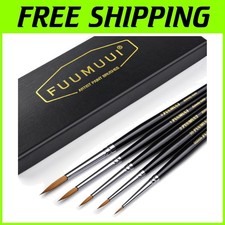 Ergonomic Kolinsky Sable Brushes Set - 5pcs Fine Detail for Comfortable Painting