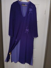 Jacques Vert Long Line Occasions Chiffon Type Jacket Grape Lilac Siz 20 Wedding