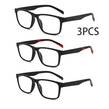 3PCS 3 Pairs Square Frame Blue Light Blocking Reading Glasses for Women