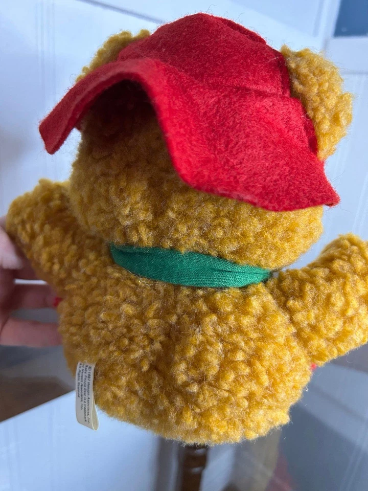 Vintage 1987 Baby Fozzie Bear Plush Muppets Babies Holiday Hat & Scarf 8” Henson - Image 2 of 4