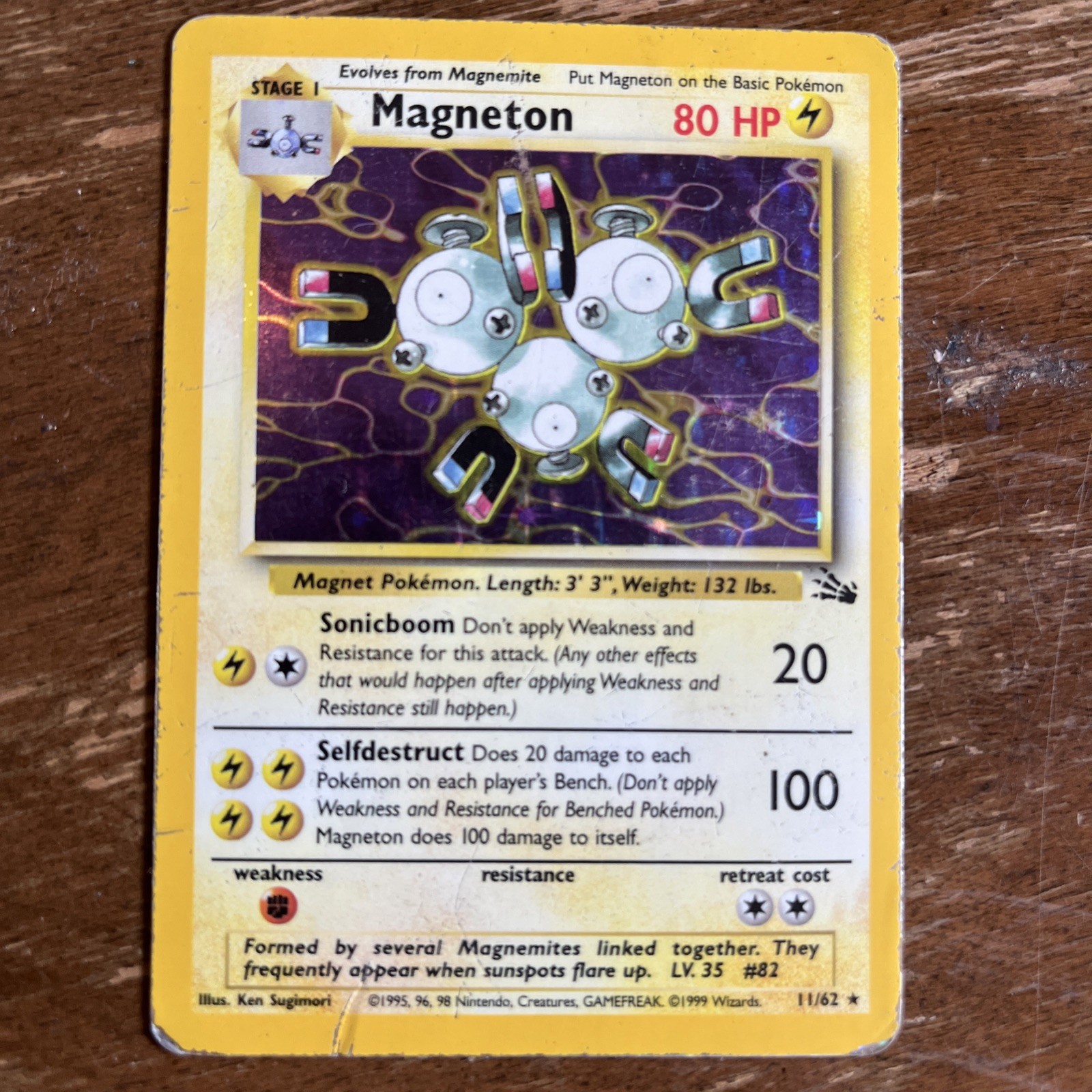 Magneton 11/62 Holo - Fossil - Pokemon TCG