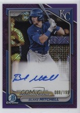2024 Bowman Chrome Prospect Mega Box Purple Refractor Blake Mitchell Auto 0jk5