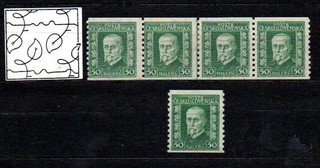 Czechoslovakia Masaryk Mi. 240 Wmk. 7