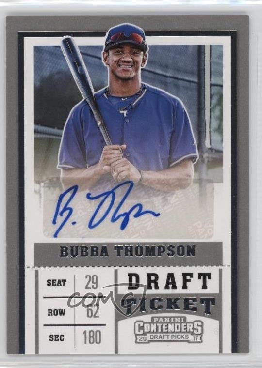 2017 Panini Contenders Draft Picks Ticket Bubba Thompson #53 Auto nd3