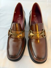 Mocasín Jose Sáenz Candela para mujer, cuero marrón, talla 38 EU/EE. UU. talla 7-7,5 nuevo en caja