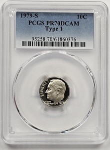 1979-S Roosevelt Dime Type 1 PR70 DCAM PCGS