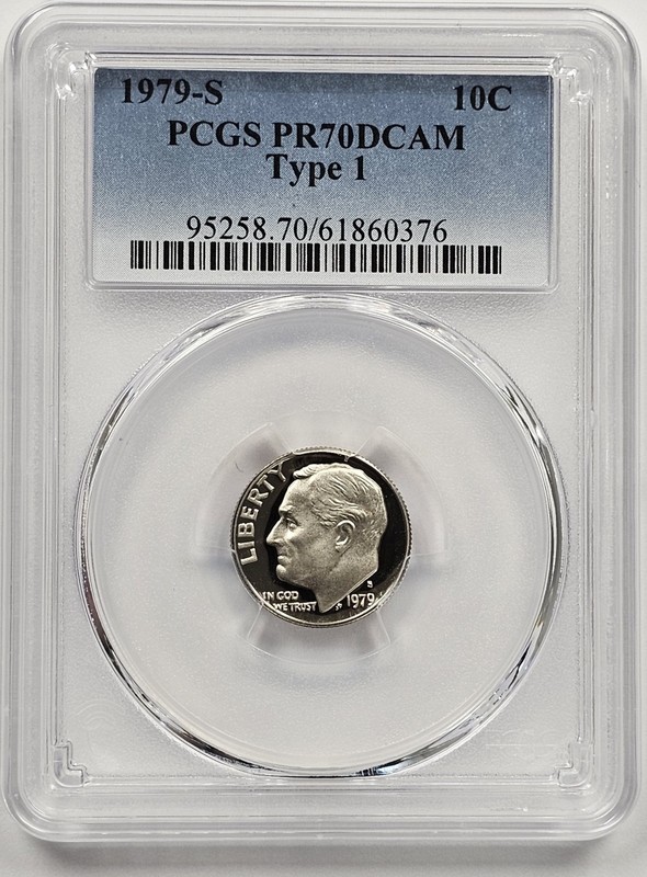 1979-S Roosevelt Dime Type 1 PR70 DCAM PCGS
