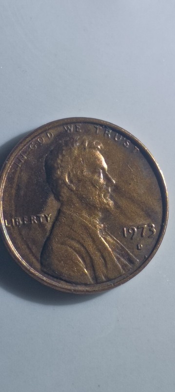 1973-D Lincoln Memorial Small Cent Error  Off Center Double Strike BN KM#201a