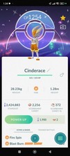 Shiny Cinderace Pokemon Trade Go background