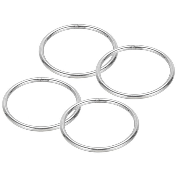 "2.4\" Metall O Ringe 4Stk 304 Edelstahl O-Ring Schwere Glatt Runde Ringe 4Mmx60Mm"-image