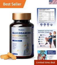 Non-GMO Glucosamine Chondroitin Supplement with Curcumin: 120 Capsules