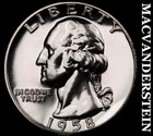 1958 Silver Washington Quarter - Choice Gem Proof  Lustrous  No Reserve  #J8559