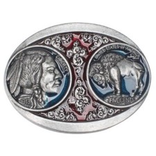 Indian Warrior Men's Belt Buckle Western Cowboy Native American IW-10 