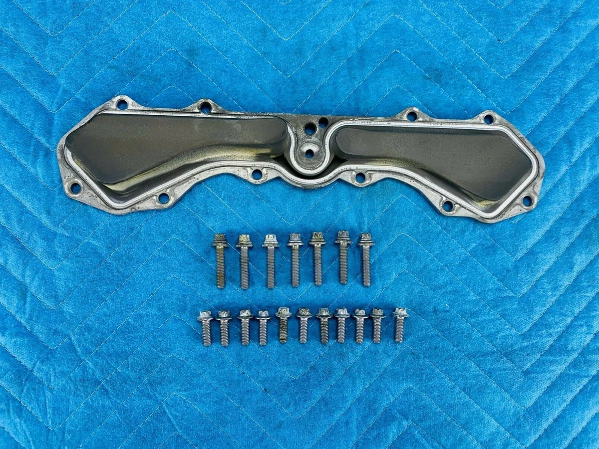 Genuine BMW Engine Block Rear End Cap Cover w/ Bolts 11147567643