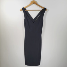 GILLIAN Black Sleeveless Mini Dress Size 10 LBD Strappy Sweetheart Fit and Flare