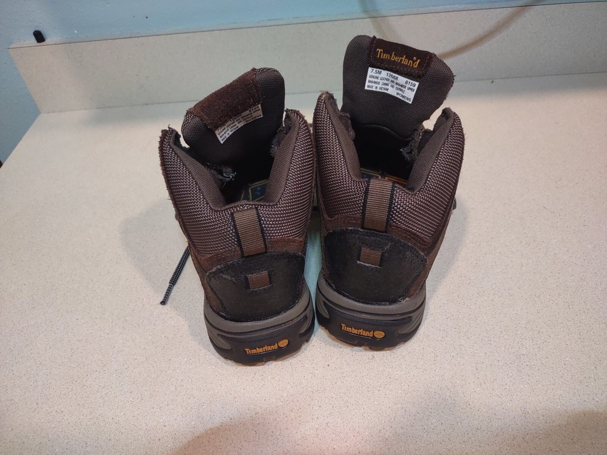 リバース Timberland Ledge 12668 Women's Sz 7.5 M Brown Leather Lace Up