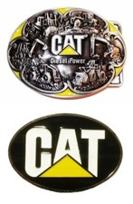 Caterpillar Diesel and CAT Power Enamel Metal Belt Buckle set of 2 Buckles