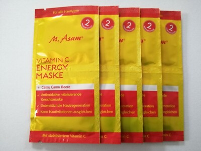 5x M. Asam: Vitamin C Energy-Maske + Camu Camu Beere (5 Pack=10 Anwendungen)
