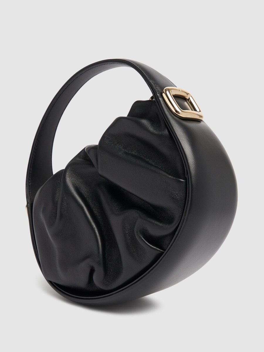 【関税&送料込】Roger Vivier Mini Viv Choc Black Leather Sho Viv' Choc Mini Bag in leather Black Woman