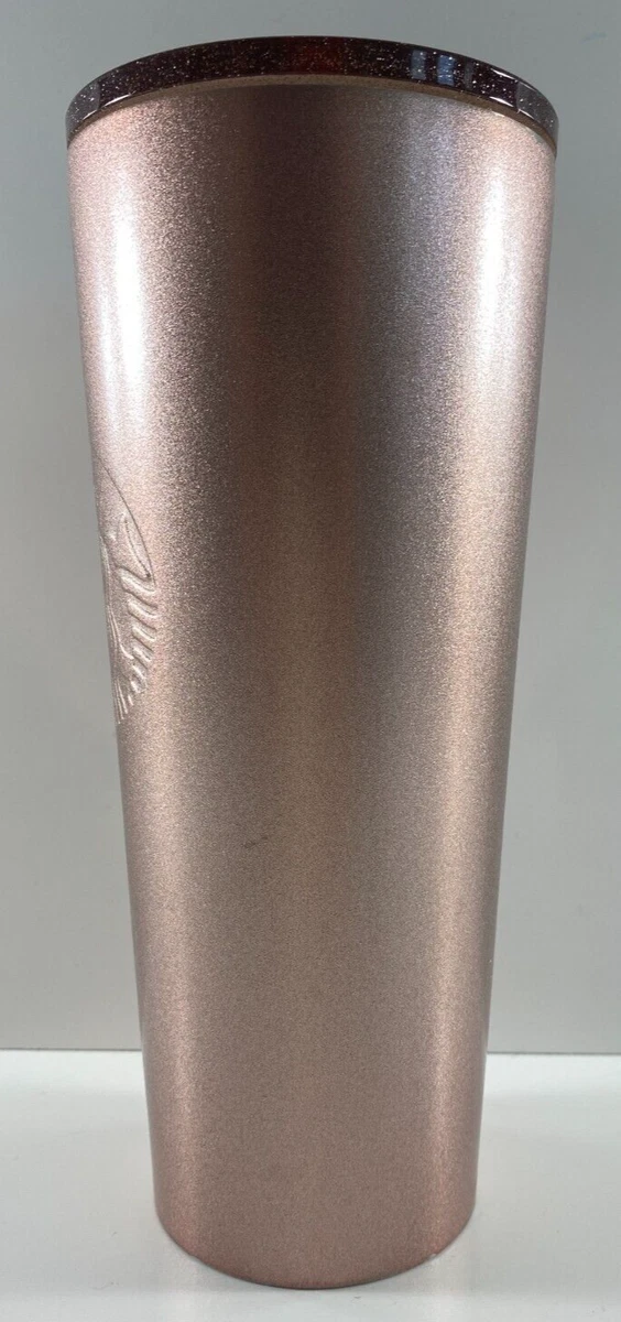 Starbucks Reusable Cold Cup Tumbler with Dark Pink Rose Crystals