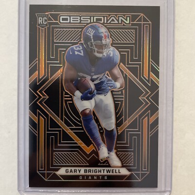 2021 Obsidian Football Gary Brightwell Auto /75 Rookie New York Giants